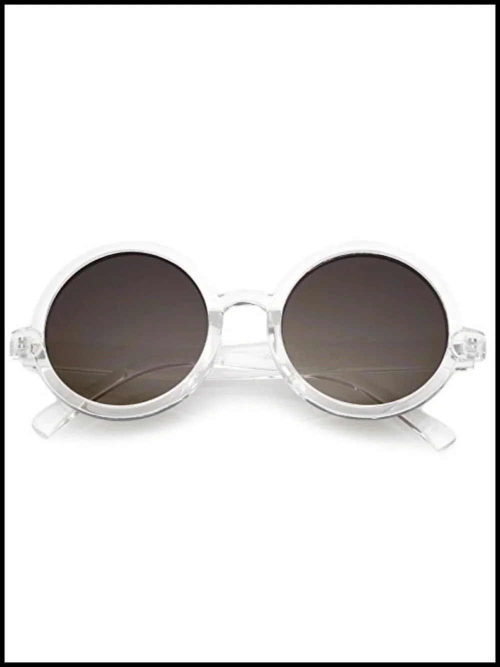 UV400 Vintage Horn Rimmed Round Retro Sunglasses